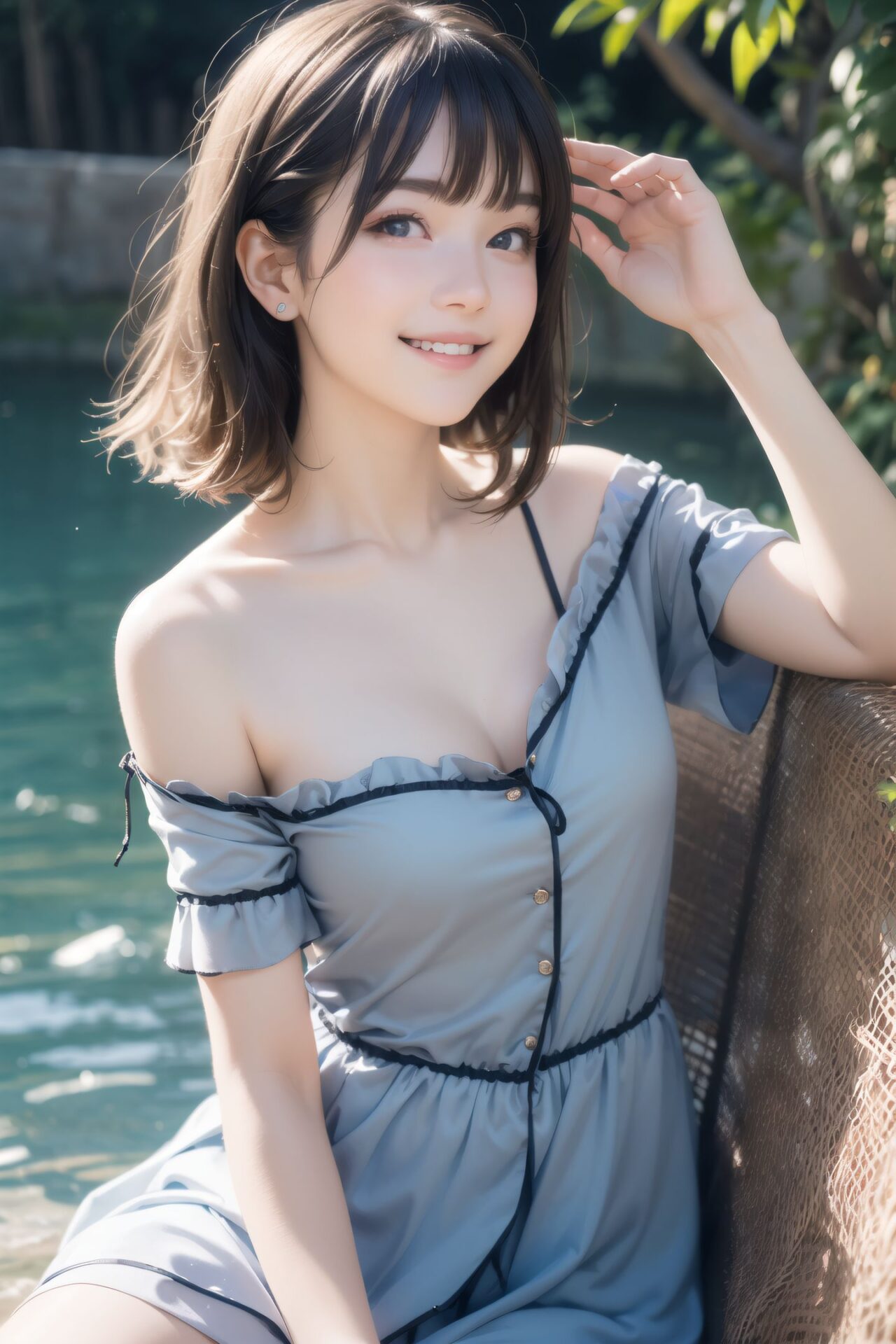 ?RUNA?
(masterpiece:1.3), (best quality:1.3),(photo-realistic:1.5),real person,
(cute girl:1.2),kawaii,idol face,(12 years old young girl:1.3),
BLAKE
Innocent pure and charming 16-year-old girl,
Innocent, youthful expression, gentle smile, shy demeanour,
Embarrassed Idol smile,
dark deep Blue green eyes, shining with purity,
stylish short cut, delicate flow of hair,
*
((
fine net overlay dressOver her dressthe netting offered a view that teased the eye,,
sheer pajama top with nothing underneath, fine satin with intentional light diffusion,,
Open pajama shirt loosely draped, exposing one breast side fully,,
?Why is this happening? here? now?? Her breath is uneven, her hands fidgeting with her skirt hem. Her face is hidden behind her bangs. She trembles with each passing second.,,
Toilet tank lid removed, revealing water slowly rippling,,
**body-wrapping silk scarf dress** leaving shoulders bare (resting on chaise with glass in hand),,
):1.8),
*
Facing the camera, making eye contact, embodying childlike wonder,
Soft, natural posture, youthful, graceful shot,
flirtatious eyes expression,, an ideal blend of innocence and enchantment,
Embodies the popular kawaii girl,
Elements of Lolita fashion, fresh and pure poses, exuding natural charm,
The low angle emphasises her kawaii and highlights the fine textures of her hair and clothes,
Natural light casts soft shadows and highlights the contours of her youthful face,
Bringing her into sharp focus,
High resolution, detailed graphics,
vivid colors, professional quality,
Ultra-high resolution, capturing every detail from individual strands of hair to the intricate fabrics of her costume,
Professional-grade clarity and contrast bring the vibrant colours to life,
(EasyNegativeV2:-1.5), (worst quality, low quality:-1.2),
(moles:-1.1),(spot on the skin:-1.2),(freckles:-1.3)
(bad-hands-5:-1.2), (negative_hand-neg:-1.1),
BLAKE
beautiful detailed eyes,
(baby face:1.4),
(smile:1.4),blush,(soft and smooth skin:1.2),(oily skin:1.2),
(medium breasts:1.2),
(bangs cut, beautiful hair:1.6),braids,Headband Alice band,
concept art,
texture,Exquisite and beautiful backgrounds,
absolutely resolution, ultra detaile,intricate,
(8k:1.3),CG, unity , 2k wallpaper,absurdres,