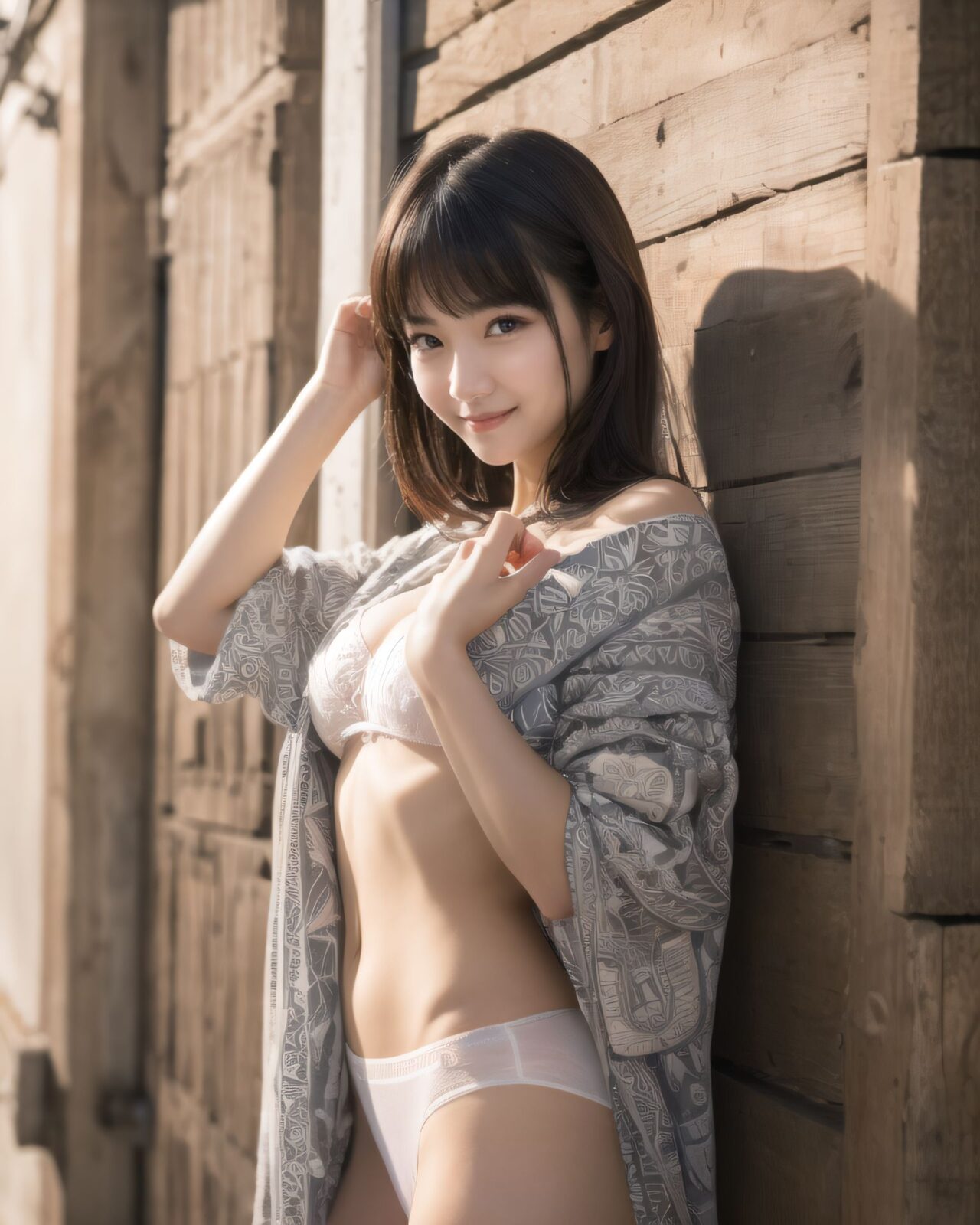 (A translucent beautiful attractive face and figure neat and clean pretty elementary school students young girl,18yo:1.6),(embarrassed smile:1.2),
(idol face:1.6),(beautiful medium breasts), She wears her hair in a youthful style and possesses a cute face, Though slightly embarrassed, (bridge of the nose, high nose:1.2), 
(4k, ultra high res, best quality, masterpiece:1.2), (photo realistic:1.4), (studio lighting),exceptionally detailed RAW color photo, professional-grade photograph,

(Photos for infantile tastes:1.6),
(Young girl standing, relaxing, sexy pose with knees open, childish body: 1.5),

**
(

1girl, cowboy shot, Outside, park, Japanese garden,
(She's in the middle of taking off her kimonolothes, petit naked, semi-naked, petit nakedness, bra, panty, skirt, underwear, skirt lift, glasses, ass, panties, clothes lift, shirt, looking front, white shirt, standing, panties under pantyhose, bent over, legs,lovingly gaze,blush,looking at viewer:1.2),

(kimono:1.7), new year, kanzashi, wide sleeves, short hair with long locks, pink kimono, smile, red flower, cherry blossoms, kyoto, pink flower, long sleeves, (furisode:1.2), hair ornament, (japanese clothes), falling petals, falling leaves, branch, hair flower, open mouth, sakuramon, (floral print:1.4), looking at viewer, (happy new year photo:1.1), fur trim, chrysanthemum, black hair, chinese zodiac, flower, petals, parted bangs, dragonfly, standing, leaf,zentangle


:1.9),

**
BLAKE


(A 16-year-old fairy girl with an innocent subtle sunlight filtering through sheer curtains. A gentle, serene expression on her face, creating a homely, comforting atmosphere),

her innocent expression, gentle smile, shyness,

shy idol-like smile,

dark, deep blue-green eyes that radiate a pure brilliance,
silver hair, stylish short haircut, delicate hair flow,


a look into the camera, a look that meets the eye, embodying the wonder of a child,

close-up shots,
soft, natural poses, youthful and elegant shots,


a mischievous look, an ideal fusion of innocence and charm,
embodying the popular kawaii girl,
elements of Lolita fashion, fresh and pure poses, exuding natural charm,


emphasizing her cuteness from a low angle and bringing out the delicate texture of her hair and clothes.
Soft natural light casts a soft shadow, bringing out the contours of her youthful face.


making her stand out clearly.
The shallow depth of field of the 50mm f/1.2 lens creates beautiful depth of field blur with her face in focus.
High resolution, detailed graphics,
vibrant colors, professional quality,


ultra-high resolution, every detail is reproduced clearly, from the individual strands of hair to the intricate weave of the costume.
The vivid contrast of the professional-quality image brings the vivid colors to life.

(EasyNegativeV2: -1.5), (Worst Quality, Low Quality: -1.2),
(Mole: -1.1), (Skin Spot: -1.2), (Freckle: -1.3)
(Poor Hand: -5: -1.2), (Negative Hand: -1.1),

BLAKE

A high detail illustration of a young Japanese girl with a **shy yet curious expression**. 
Her expression should convey a sense of hesitant curiosity, as if she is trying to understand her own emotions of nervousness and excitement. Her cheeks should be flushed lightly, and her eyes should have a gentle sparkle, hinting at both her hesitation and her playful desire to show herself.

She wears a revealing summer dress with **lace details** that peek out, adding an element of innocent allure. Her hands should be placed near her neckline, **gently pulling the fabric aside as if to reveal more of her chest**, but with a sense of hesitation that conveys her mixed feelings. Her pose should be slightly twisted, suggesting vulnerability while also giving a hint of confidence as if she is trying to overcome her shyness.

The focus should be on her **facial expressions?soft, sparkling eyes, flushed cheeks, and a tiny, nervous smile** that shows her internal conflict between wanting to be daring and feeling hesitant. Her posture should feel both reserved and exploratory, making it appear that she is testing her own boundaries.

The illustration should be rendered in a **2.5D anime-inspired art style**, with bright and vibrant colors. The emphasis should be on capturing the moment of emotional conflict, balancing innocence with a daring, yet unsure charm. The setting should be simple, allowing the focus to remain on her actions and expressions, and ensuring that the sense of charm and playfulness is at the forefront.

BLAKE



A high detail illustration of a young Japanese girl with a shy yet funy expression, She should look as if she is caught in an emotional mix of nervousness and excitement, her cheeks flushed deeply, and her eyes wide with a hint of tears welling up, reflecting her vulnerability and hesitation. reflecting her playful desire to show herself, but now with an added layer of innocence and reluctance.

She has long black hair that falls past her shoulders and wears a slightly revealing summer dress. Her hands should be positioned near her chest, as if holding her dress up to cover herself, creating a sense of both self-consciousness and wanting to reveal. She should also be lifting the hem of her dress just enough , adding to the tension between innocence and boldness. Her body language should emphasize a mix of defensiveness and thrill, similar to someone caught between wanting to hide and wanting to be seen.

The illustration should focus on her **facial expressions?wide eyes with tears, flushed cheeks, and a slightly trembling, unsure smile**, capturing the tension between her desires and her hesitation. The anime-inspired art style should use bright, vibrant tones, bringing out her emotional conflict while keeping the overall atmosphere charming and a bit playful.


BLAKE

(EasyNegativeV2: -1.5), (Worst Quality, Low Quality: -1.2),(Mole: -1.1), (Skin Spot: -1.2), (Freckle: -1.3),(Poor Hand: -5: -1.2), (Negative Hand: -1.1),(closed eyes:-2),(bra:-1.7),(bra straps:-1.9),(upper body nakid),