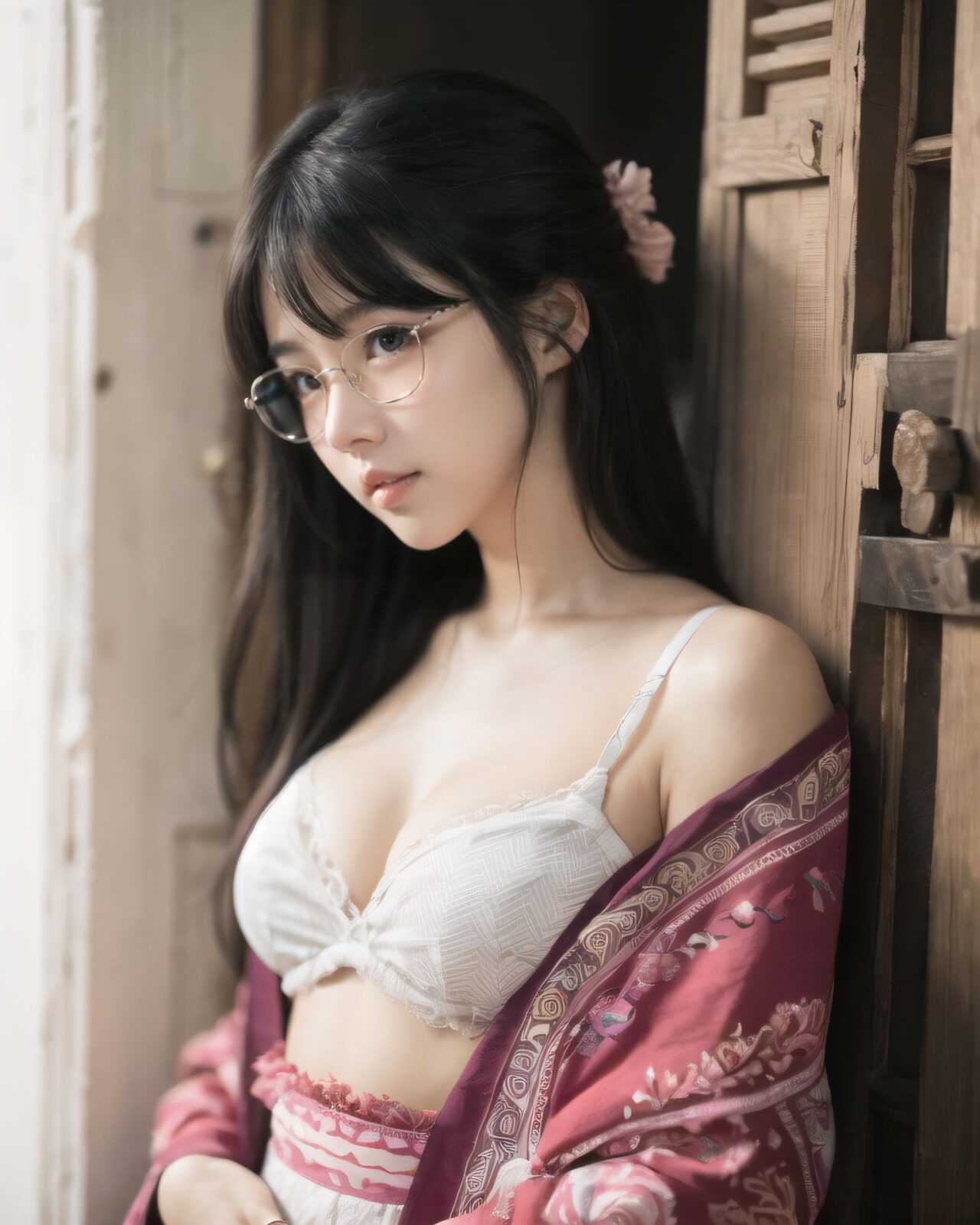 (A translucent beautiful attractive face and figure neat and clean pretty elementary school students young girl,18yo:1.6),(embarrassed :1.8),
(idol face:1.6),(beautiful medium breasts), She wears her hair in a youthful style and possesses a cute face, Though slightly embarrassed, (bridge of the nose, high nose:1.2), 
(4k, ultra high res, best quality, masterpiece:1.2), (photo realistic:1.4), (studio lighting),exceptionally detailed RAW color photo, professional-grade photograph,

(Photos for infantile tastes:1.6),
(Young girl standing, relaxing, sexy pose with knees open, childish body: 1.5),

**
(

1girl, cowboy shot, Outside, park, Japanese garden,
(She's in the middle of taking off her kimonolothes, petit naked, semi-naked, petit nakedness, bra, panty, skirt, underwear, skirt lift, glasses, ass, panties, clothes lift, shirt, looking front, white shirt, standing, panties under pantyhose, bent over, legs,lovingly gaze,blush,looking at viewer:1.2),

(kimono:1.7), new year, kanzashi, wide sleeves, short hair with long locks, pink kimono, red flower, cherry blossoms, kyoto, pink flower, long sleeves, (furisode:1.2), hair ornament, (japanese clothes), falling petals, falling leaves, branch, hair flower, open mouth, sakuramon, (floral print:1.4), looking at viewer, (happy new year photo:1.1), fur trim, chrysanthemum, black hair, chinese zodiac, flower, petals, parted bangs, dragonfly, standing, leaf,zentangle


:1.9),

**
BLAKE


(A 16-year-old fairy girl with an innocent subtle sunlight filtering through sheer curtains. A gentle, serene expression on her face, creating a homely, comforting atmosphere),

her innocent expression, gentle shyness,

shy idol-like face,

dark, deep blue-green eyes that radiate a pure brilliance,
silver hair, stylish short haircut, delicate hair flow,


a look into the camera, a look that meets the eye, embodying the wonder of a child,

close-up shots,
soft, natural poses, youthful and elegant shots,


a mischievous look, an ideal fusion of innocence and charm,
embodying the popular kawaii girl,
elements of Lolita fashion, fresh and pure poses, exuding natural charm,


emphasizing her cuteness from a low angle and bringing out the delicate texture of her hair and clothes.
Soft natural light casts a soft shadow, bringing out the contours of her youthful face.


making her stand out clearly.
The shallow depth of field of the 50mm f/1.2 lens creates beautiful depth of field blur with her face in focus.
High resolution, detailed graphics,
vibrant colors, professional quality,


ultra-high resolution, every detail is reproduced clearly, from the individual strands of hair to the intricate weave of the costume.
The vivid contrast of the professional-quality image brings the vivid colors to life.

(EasyNegativeV2: -1.5), (Worst Quality, Low Quality: -1.2),
(Mole: -1.1), (Skin Spot: -1.2), (Freckle: -1.3)
(Poor Hand: -5: -1.2), (Negative Hand: -1.1),

BLAKE

A high detail illustration of a young Japanese girl with a **shy yet curious expression**. 
Her expression should convey a sense of hesitant curiosity, as if she is trying to understand her own emotions of nervousness and excitement. Her cheeks should be flushed lightly, and her eyes should have a gentle sparkle, hinting at both her hesitation and her playful desire to show herself.

She wears a revealing summer dress with **lace details** that peek out, adding an element of innocent allure. Her hands should be placed near her neckline, **gently pulling the fabric aside as if to reveal more of her chest**, but with a sense of hesitation that conveys her mixed feelings. Her pose should be slightly twisted, suggesting vulnerability while also giving a hint of confidence as if she is trying to overcome her shyness.

The focus should be on her **facial expressions?soft, sparkling eyes, flushed cheeks, and a tiny, nervous, ** that shows her internal conflict between wanting to be daring and feeling hesitant. Her posture should feel both reserved and exploratory, making it appear that she is testing her own boundaries.

The illustration should be rendered in a **2.5D anime-inspired art style**, with bright and vibrant colors. The emphasis should be on capturing the moment of emotional conflict, balancing innocence with a daring, yet unsure charm. The setting should be simple, allowing the focus to remain on her actions and expressions, and ensuring that the sense of charm and playfulness is at the forefront.

BLAKE



A high detail illustration of a young Japanese girl with a shy yet funy expression, She should look as if she is caught in an emotional mix of nervousness and excitement, her cheeks flushed deeply, and her eyes wide with a hint of tears welling up, reflecting her vulnerability and hesitation. reflecting her playful desire to show herself, but now with an added layer of innocence and reluctance.

She has long black hair that falls past her shoulders and wears a slightly revealing summer dress. Her hands should be positioned near her chest, as if holding her dress up to cover herself, creating a sense of both self-consciousness and wanting to reveal. She should also be lifting the hem of her dress just enough , adding to the tension between innocence and boldness. Her body language should emphasize a mix of defensiveness and thrill, similar to someone caught between wanting to hide and wanting to be seen.

The illustration should focus on her **facial expressions?wide eyes with tears, flushed cheeks, and a slightly trembling, unsure face**, capturing the tension between her desires and her hesitation. The anime-inspired art style should use bright, vibrant tones, bringing out her emotional conflict while keeping the overall atmosphere charming and a bit playful.


BLAKE

(EasyNegativeV2: -1.5), (Worst Quality, Low Quality: -1.2),(Mole: -1.1), (Skin Spot: -1.2), (Freckle: -1.3),(Poor Hand: -5: -1.2), (Negative Hand: -1.1),(closed eyes:-2),(bra:-1.7),(bra straps:-1.9),(upper body nakid),