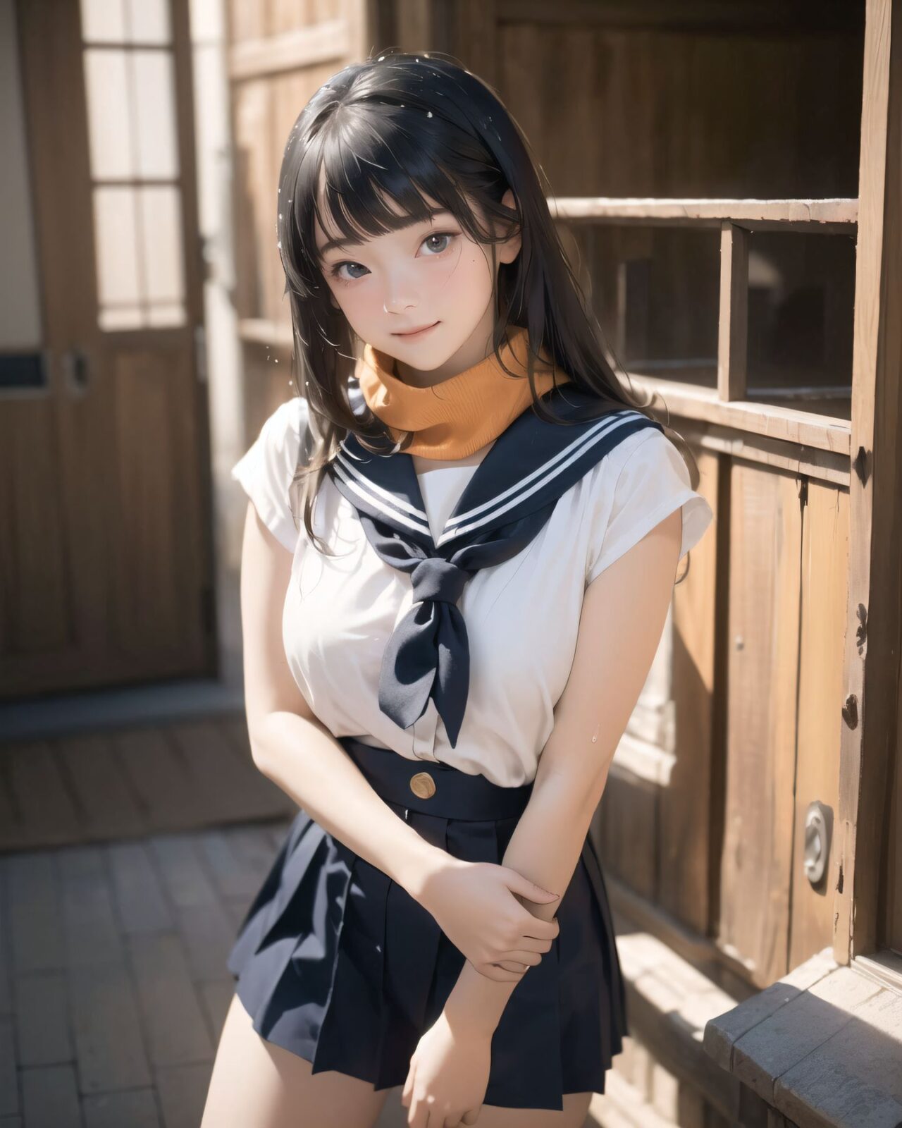 Her name is RUNA.
Her face is the cutest of all Japanese idols.
She has a natural, bewitching charm.
She has a look that is particularly popular with young male fans.
She has a child-like figure and is plump.
Her skin is beautiful, smooth and firm.
Her body is full and she has large breasts and buttocks.
She often wears see-through clothes, and you can always see part of her underwear through the see-through material.
Her clothes are loose-fitting, so they look like they could come off at any moment.
Her expression is innocent, and she looks like she's inviting men to look at her.
She seduces the hearts of the men who look at her.
She is in the middle of taking off her clothes.
She is touching her breasts.
From her appearance, it looks like she is fully prepared for sex.
In fact, in the image, her pussy is soaking wet, and even her inner thighs are wet with droplets.
Her expression shows that she is feeling embarrassed.
This image is a very erotic one that shows off her sexy appeal to the maximum.
If a man were to see it, he would probably ejaculate.

(masterpiece:1.3), (best quality:1.3),(photo-realistic:1.5),real person,
(cute girl:1.2),kawaii,idol face,(12 years old young girl:1.3),

BLAKE

Innocent pure and charming 16-year-old girl, 
Innocent, youthful expression, gentle smile, shy demeanour,

Embarrassed Idol smile,

dark deep Blue green eyes, shining with purity,
stylish short cut, delicate flow of hair, 

*
((

(masterpiece, best quality, ultra-detailed, hyper-realistic, photo-realistic, cinematic lighting, full body, solo, vivid colors, professional photography),

A beautiful 16-year-old Japanese schoolgirl standing alone at the wooden entrance of an old countryside school at dusk, wearing a slightly disheveled white sailor school uniform with a red scarf hanging loosely, one button undone, and a short skirt fluttering in the soft evening breeze. She has soft, pale skin, smooth thighs, and wears loose socks and leather loafers. Her posture is relaxed and slightly seductive, with one leg bent against the wooden wall and a small vintage diary in one hand. Her black hair is short and silky with blunt bangs and a subtle shine, gently tousled by the wind. Her expression is calm but wistful, with a subtle sad smile and deep, quiet eyes that seem to hide a secret.

The camera is angled slightly low, emphasizing her thighs and leading the viewer's gaze upward to her serene face. The warm orange sunset glows softly behind her, casting gentle highlights along her silhouette. The background is a blurred mix of aged wood, fading sky, and distant mountain shadows, creating a nostalgic and mysterious mood. The scene feels like the moment just before something is revealed, tinged with secrecy and soft tension.

(scene inspired by emotional anime illustrations, sunset color palette, soft shadows, emotional atmosphere, rural Japanese school backdrop, dreamy yet grounded tone)



):1.8),
*

Facing the camera, making eye contact, embodying childlike wonder, 

Soft, natural posture, youthful, graceful shot, 

flirtatious eyes expression,, an ideal blend of innocence and enchantment, 
Embodies the popular kawaii girl,
Elements of Lolita fashion, fresh and pure poses, exuding natural charm, 


The low angle emphasises her kawaii and highlights the fine textures of her hair and clothes, 
Natural light casts soft shadows and highlights the contours of her youthful face, 


Bringing her into sharp focus,
High resolution, detailed graphics, 
vivid colors, professional quality,


Ultra-high resolution, capturing every detail from individual strands of hair to the intricate fabrics of her costume,
Professional-grade clarity and contrast bring the vibrant colours to life,


(EasyNegativeV2:-1.5), (worst quality, low quality:-1.2),
(moles:-1.1),(spot on the skin:-1.2),(freckles:-1.3)
(bad-hands-5:-1.2), (negative_hand-neg:-1.1), 

BLAKE

beautiful detailed eyes,
(baby face:1.4),
(smile:1.4),blush,(soft and smooth skin:1.2),(oily skin:1.2),
(medium breasts:1.2),

(bangs cut, beautiful hair:1.6),braids,Headband Alice band,

concept art,
texture,Exquisite and beautiful backgrounds,
absolutely resolution, ultra detaile,intricate,
(8k:1.3),CG, unity , 2k wallpaper,absurdres,