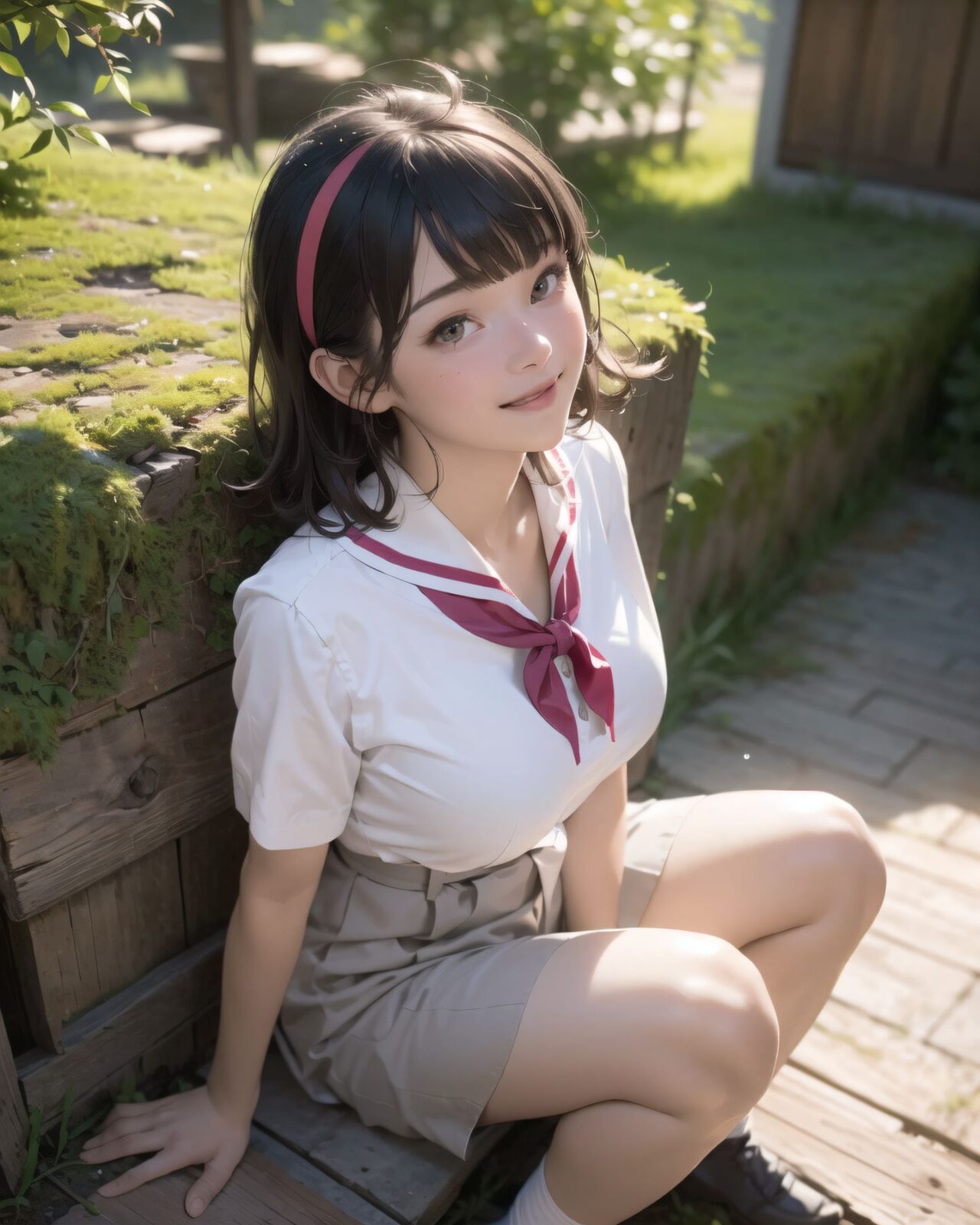 Her name is RUNA.
Her face is the cutest of all Japanese idols.
She has a natural, bewitching charm.
She has a look that is particularly popular with young male fans.
She has a child-like figure and is plump.
Her skin is beautiful, smooth and firm.
Her body is full and she has large breasts and buttocks.
She often wears see-through clothes, and you can always see part of her underwear through the see-through material.
Her clothes are loose-fitting, so they look like they could come off at any moment.
Her expression is innocent, and she looks like she's inviting men to look at her.
She seduces the hearts of the men who look at her.
She is in the middle of taking off her clothes.
She is touching her breasts.
From her appearance, it looks like she is fully prepared for sex.
In fact, in the image, her pussy is soaking wet, and even her inner thighs are wet with droplets.
Her expression shows that she is feeling embarrassed.
This image is a very erotic one that shows off her sexy appeal to the maximum.
If a man were to see it, he would probably ejaculate.

(masterpiece:1.3), (best quality:1.3),(photo-realistic:1.5),real person,
(cute girl:1.2),kawaii,idol face,(12 years old young girl:1.3),

BLAKE

Innocent pure and charming 16-year-old girl, 
Innocent, youthful expression, gentle smile, shy demeanour,

Embarrassed Idol smile,

dark deep Blue green eyes, shining with purity,
stylish short cut, delicate flow of hair, 

*
((

(masterpiece, best quality, ultra-detailed, hyper-realistic, photo-realistic, cinematic lighting, full body, solo, 4k resolution, perfect anatomy, beautifully detailed skin and fabric, soft shadows, ray tracing, intricate lighting reflections, cinematic depth of field, volumetric lighting),

A stunningly beautiful 16-year-old Japanese schoolgirl standing quietly at the aged wooden entrance of a secluded countryside school at dusk, surrounded by soft orange and pink hues of the fading sun. She wears a slightly oversized white sailor-style school uniform with a vivid red neckerchief that hangs loosely, its knot a little off-center as if hastily tied. The top of her blouse is partially unbuttoned, subtly revealing the curve of her collarbone and the top of her chest, with fabric gently pulling around her bust. Her pleated skirt is slightly ruffled and flutters lightly in the soft breeze, rising just enough to expose her smooth thighs above the hem of her white loose socks and worn brown leather loafers.

Her short black hair is glossy, layered with soft texture, and tousled slightly by the wind. Delicate bangs frame her youthful face, and a few damp strands cling subtly to her cheeks. Her eyes are deep and mysterious, dark grey with hints of melancholy violet, as if carrying unspoken emotions. She looks directly into the camera with a quiet intensity?her gaze both inviting and distant, like she?s waiting for someone but afraid they might never come. In one hand, she loosely holds an old-fashioned diary wrapped with a faded ribbon, tucked gently against her thigh, hinting at secret thoughts within.

Her body language is quiet yet suggestive: leaning lightly against the weathered doorframe with one foot up against the wood, her knees relaxed, her other hand brushing against the edge of her skirt absentmindedly. The surrounding scene is infused with nostalgic calm?moss-covered stone steps below, the edge of a rusted bicycle, and faintly glowing lanterns swinging gently from the wooden eaves above. Mist rises faintly from the fields in the distance, while soft rays from the setting sun spill through gaps in the clouds, illuminating dust motes in the air.

The camera captures her from a slightly low, diagonal angle?emphasizing her legs, the textures of her uniform, the vulnerability of the open collar, and the contemplative depth of her gaze. The entire composition evokes a delicate moment of transition: between day and night, between innocence and secret awareness, between being seen and remaining hidden. The air carries the stillness of anticipation.

(fantasy anime style, emotional storytelling composition, soft cinematic sunset color palette, ethereal yet grounded, rich background details, rural traditional school building, wooden textures, poetic mood)



):1.8),
*

Facing the camera, making eye contact, embodying childlike wonder, 

Soft, natural posture, youthful, graceful shot, 

flirtatious eyes expression,, an ideal blend of innocence and enchantment, 
Embodies the popular kawaii girl,
Elements of Lolita fashion, fresh and pure poses, exuding natural charm, 


The low angle emphasises her kawaii and highlights the fine textures of her hair and clothes, 
Natural light casts soft shadows and highlights the contours of her youthful face, 


Bringing her into sharp focus,
High resolution, detailed graphics, 
vivid colors, professional quality,


Ultra-high resolution, capturing every detail from individual strands of hair to the intricate fabrics of her costume,
Professional-grade clarity and contrast bring the vibrant colours to life,


(EasyNegativeV2:-1.5), (worst quality, low quality:-1.2),
(moles:-1.1),(spot on the skin:-1.2),(freckles:-1.3)
(bad-hands-5:-1.2), (negative_hand-neg:-1.1), 

BLAKE

beautiful detailed eyes,
(baby face:1.4),
(smile:1.4),blush,(soft and smooth skin:1.2),(oily skin:1.2),
(medium breasts:1.2),

(bangs cut, beautiful hair:1.6),braids,Headband Alice band,

concept art,
texture,Exquisite and beautiful backgrounds,
absolutely resolution, ultra detaile,intricate,
(8k:1.3),CG, unity , 2k wallpaper,absurdres,