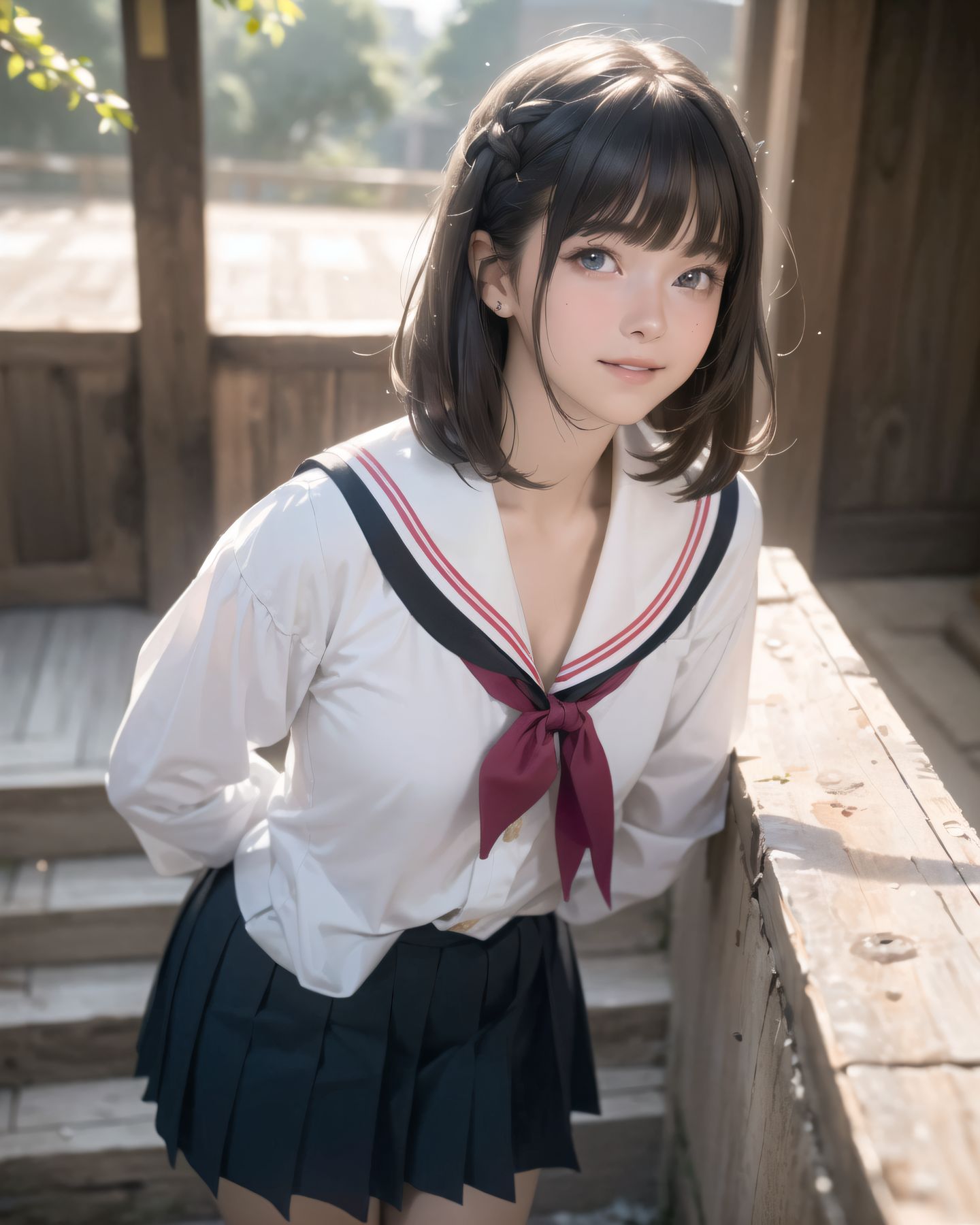 Her name is RUNA.
Her face is the cutest of all Japanese idols.
She has a natural, bewitching charm.
She has a look that is particularly popular with young male fans.
She has a child-like figure and is plump.
Her skin is beautiful, smooth and firm.
Her body is full and she has large breasts and buttocks.
She often wears see-through clothes, and you can always see part of her underwear through the see-through material.
Her clothes are loose-fitting, so they look like they could come off at any moment.
Her expression is innocent, and she looks like she's inviting men to look at her.
She seduces the hearts of the men who look at her.
She is in the middle of taking off her clothes.
She is touching her breasts.
From her appearance, it looks like she is fully prepared for sex.
In fact, in the image, her pussy is soaking wet, and even her inner thighs are wet with droplets.
Her expression shows that she is feeling embarrassed.
This image is a very erotic one that shows off her sexy appeal to the maximum.
If a man were to see it, he would probably ejaculate.

(masterpiece:1.3), (best quality:1.3),(photo-realistic:1.5),real person,
(cute girl:1.2),kawaii,idol face,(12 years old young girl:1.3),

BLAKE

Innocent pure and charming 16-year-old girl, 
Innocent, youthful expression, gentle smile, shy demeanour,

Embarrassed Idol smile,

dark deep Blue green eyes, shining with purity,
stylish short cut, delicate flow of hair, 

*
((

(masterpiece, best quality, ultra-detailed, hyper-realistic, photo-realistic, cinematic lighting, full body, solo, 4k resolution, perfect anatomy, beautifully detailed skin and fabric, soft shadows, ray tracing, intricate lighting reflections, cinematic depth of field, volumetric lighting),

A stunningly beautiful 16-year-old Japanese schoolgirl standing quietly at the aged wooden entrance of a secluded countryside school at dusk, surrounded by soft orange and pink hues of the fading sun. She wears a slightly oversized white sailor-style school uniform with a vivid red neckerchief that hangs loosely, its knot a little off-center as if hastily tied. The top of her blouse is partially unbuttoned, subtly revealing the curve of her collarbone and the top of her chest, with fabric gently pulling around her bust. Her pleated skirt is slightly ruffled and flutters lightly in the soft breeze, rising just enough to expose her smooth thighs above the hem of her white loose socks and worn brown leather loafers.

Her short black hair is glossy, layered with soft texture, and tousled slightly by the wind. Delicate bangs frame her youthful face, and a few damp strands cling subtly to her cheeks. Her eyes are deep and mysterious, dark grey with hints of melancholy violet, as if carrying unspoken emotions. She looks directly into the camera with a quiet intensity?her gaze both inviting and distant, like she?s waiting for someone but afraid they might never come. In one hand, she loosely holds an old-fashioned diary wrapped with a faded ribbon, tucked gently against her thigh, hinting at secret thoughts within.

Her body language is quiet yet suggestive: leaning lightly against the weathered doorframe with one foot up against the wood, her knees relaxed, her other hand brushing against the edge of her skirt absentmindedly. The surrounding scene is infused with nostalgic calm?moss-covered stone steps below, the edge of a rusted bicycle, and faintly glowing lanterns swinging gently from the wooden eaves above. Mist rises faintly from the fields in the distance, while soft rays from the setting sun spill through gaps in the clouds, illuminating dust motes in the air.

The camera captures her from a slightly low, diagonal angle?emphasizing her legs, the textures of her uniform, the vulnerability of the open collar, and the contemplative depth of her gaze. The entire composition evokes a delicate moment of transition: between day and night, between innocence and secret awareness, between being seen and remaining hidden. The air carries the stillness of anticipation.

(fantasy anime style, emotional storytelling composition, soft cinematic sunset color palette, ethereal yet grounded, rich background details, rural traditional school building, wooden textures, poetic mood)



):1.8),
*

Facing the camera, making eye contact, embodying childlike wonder, 

Soft, natural posture, youthful, graceful shot, 

flirtatious eyes expression,, an ideal blend of innocence and enchantment, 
Embodies the popular kawaii girl,
Elements of Lolita fashion, fresh and pure poses, exuding natural charm, 


The low angle emphasises her kawaii and highlights the fine textures of her hair and clothes, 
Natural light casts soft shadows and highlights the contours of her youthful face, 


Bringing her into sharp focus,
High resolution, detailed graphics, 
vivid colors, professional quality,


Ultra-high resolution, capturing every detail from individual strands of hair to the intricate fabrics of her costume,
Professional-grade clarity and contrast bring the vibrant colours to life,


(EasyNegativeV2:-1.5), (worst quality, low quality:-1.2),
(moles:-1.1),(spot on the skin:-1.2),(freckles:-1.3)
(bad-hands-5:-1.2), (negative_hand-neg:-1.1), 

BLAKE

beautiful detailed eyes,
(baby face:1.4),
(smile:1.4),blush,(soft and smooth skin:1.2),(oily skin:1.2),
(medium breasts:1.2),

(bangs cut, beautiful hair:1.6),braids,Headband Alice band,

concept art,
texture,Exquisite and beautiful backgrounds,
absolutely resolution, ultra detaile,intricate,
(8k:1.3),CG, unity , 2k wallpaper,absurdres,