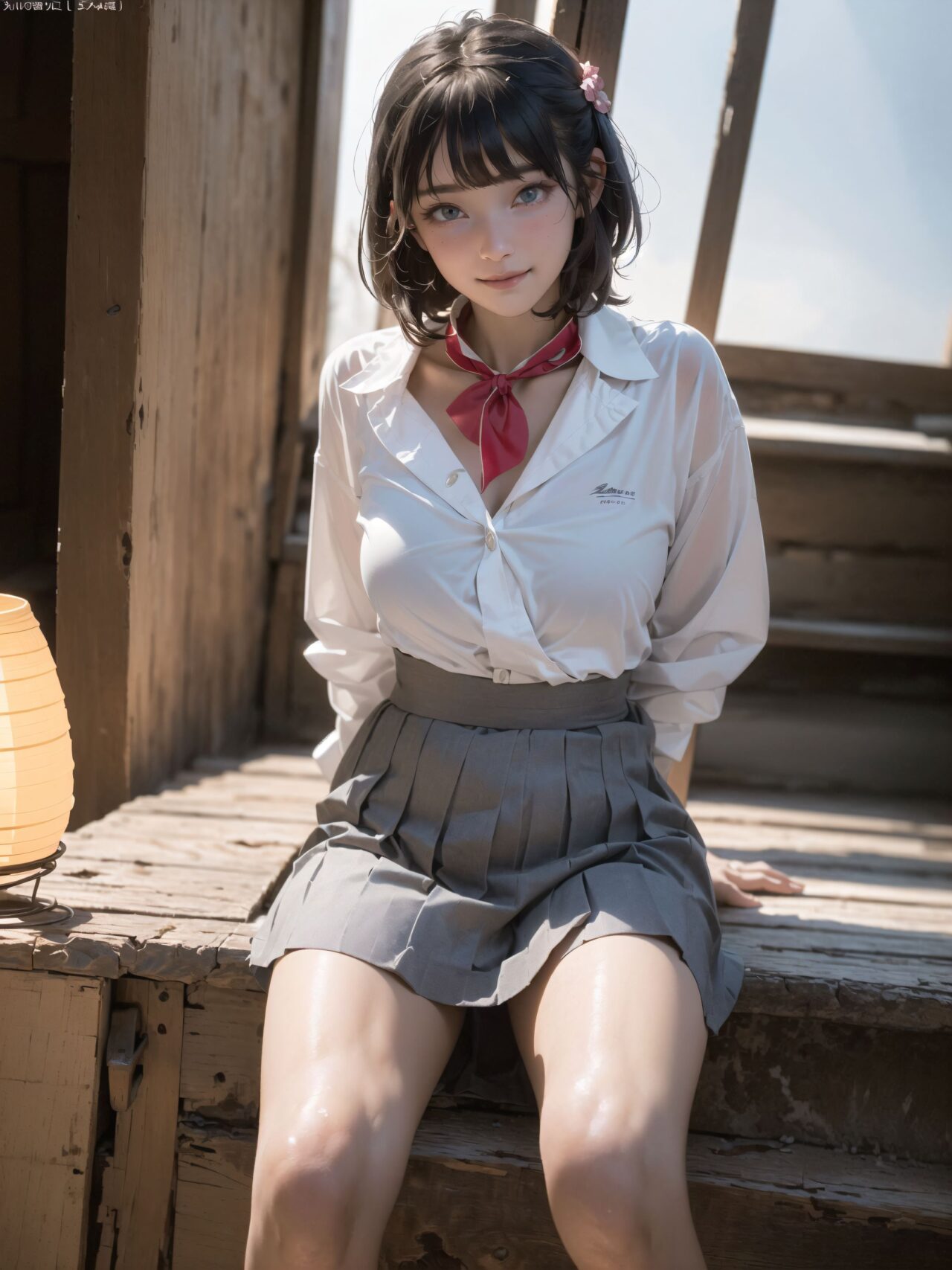 Her name is RUNA.
Her face is the cutest of all Japanese idols.
She has a natural, bewitching charm.
She has a look that is particularly popular with young male fans.
She has a child-like figure and is plump.
Her skin is beautiful, smooth and firm.
Her body is full and she has large breasts and buttocks.
She often wears see-through clothes, and you can always see part of her underwear through the see-through material.
Her clothes are loose-fitting, so they look like they could come off at any moment.
Her expression is innocent, and she looks like she's inviting men to look at her.
She seduces the hearts of the men who look at her.
She is in the middle of taking off her clothes.
She is touching her breasts.
From her appearance, it looks like she is fully prepared for sex.
In fact, in the image, her pussy is soaking wet, and even her inner thighs are wet with droplets.
Her expression shows that she is feeling embarrassed.
This image is a very erotic one that shows off her sexy appeal to the maximum.
If a man were to see it, he would probably ejaculate.

(masterpiece:1.3), (best quality:1.3),(photo-realistic:1.5),real person,
(cute girl:1.2),kawaii,idol face,(12 years old young girl:1.3),

BLAKE

Innocent pure and charming 16-year-old girl, 
Innocent, youthful expression, gentle smile, shy demeanour,

Embarrassed Idol smile,

dark deep Blue green eyes, shining with purity,
stylish short cut, delicate flow of hair, 

*
((

(masterpiece, best quality, ultra-detailed, hyper-realistic, photo-realistic, cinematic lighting, full body, solo, 4k resolution, perfect anatomy, beautifully detailed skin and fabric, soft shadows, ray tracing, intricate lighting reflections, cinematic depth of field, volumetric lighting),

A stunningly beautiful 16-year-old Japanese schoolgirl standing quietly at the aged wooden entrance of a secluded countryside school at dusk, surrounded by soft orange and pink hues of the fading sun. She wears a slightly oversized white sailor-style school uniform with a vivid red neckerchief that hangs loosely, its knot a little off-center as if hastily tied. The top of her blouse is partially unbuttoned, subtly revealing the curve of her collarbone and the top of her chest, with fabric gently pulling around her bust. Her pleated skirt is slightly ruffled and flutters lightly in the soft breeze, rising just enough to expose her smooth thighs above the hem of her white loose socks and worn brown leather loafers.

Her short black hair is glossy, layered with soft texture, and tousled slightly by the wind. Delicate bangs frame her youthful face, and a few damp strands cling subtly to her cheeks. Her eyes are deep and mysterious, dark grey with hints of melancholy violet, as if carrying unspoken emotions. She looks directly into the camera with a quiet intensity?her gaze both inviting and distant, like she?s waiting for someone but afraid they might never come. In one hand, she loosely holds an old-fashioned diary wrapped with a faded ribbon, tucked gently against her thigh, hinting at secret thoughts within.

Her body language is quiet yet suggestive: leaning lightly against the weathered doorframe with one foot up against the wood, her knees relaxed, her other hand brushing against the edge of her skirt absentmindedly. The surrounding scene is infused with nostalgic calm?moss-covered stone steps below, the edge of a rusted bicycle, and faintly glowing lanterns swinging gently from the wooden eaves above. Mist rises faintly from the fields in the distance, while soft rays from the setting sun spill through gaps in the clouds, illuminating dust motes in the air.

The camera captures her from a slightly low, diagonal angle?emphasizing her legs, the textures of her uniform, the vulnerability of the open collar, and the contemplative depth of her gaze. The entire composition evokes a delicate moment of transition: between day and night, between innocence and secret awareness, between being seen and remaining hidden. The air carries the stillness of anticipation.

(fantasy anime style, emotional storytelling composition, soft cinematic sunset color palette, ethereal yet grounded, rich background details, rural traditional school building, wooden textures, poetic mood)

BLAKE

A cinematic portrait of a young girl named RUNA standing in a narrow alleyway of a remote mountain village school area, with elements of traditional Japanese architecture. She is dressed in a slightly disheveled school uniform that clings softly to her body, the fabric slightly sheer under the golden-hour light. Her blouse is lightly wrinkled, untucked on one side, with a ribbon around her collar that has loosened naturally. Her pleated skirt catches a faint breeze, subtly lifting the hem to reveal delicate thigh-high socks and a glimpse of her bare leg.

Her expression is a mix of surprise and longing, captured as she half-turns toward the viewer with large, glistening eyes, her lips slightly parted. There's a hint of blush across her cheeks and the tip of her nose, as if caught in a moment of embarrassment or emotional confusion. A single bead of sweat glistens at her temple, catching the evening light. Her hair is short with slightly curled bangs, some strands sticking lightly to her skin, tousled by the humidity.

Her hands grip the hem of her skirt nervously, and her knees are slightly bent inward in a naturally shy stance. The viewer?s perspective is low angle, giving prominence to her face and expression, while highlighting the subtle textures of her clothing and exposed skin.

The background is enveloped in the magical twilight glow of a mountain village?aged wooden buildings with moss-covered eaves, a stone pathway damp from the afternoon mist, and distant warm light from paper lanterns hanging under the school roof's edge. Behind her, a glimpse of a closed shrine gate hints at hidden traditions. Shadows stretch softly across the alley, framing her in a quiet tension.

Soft cinematic lighting and shallow depth of field isolate her vividly from the dreamy background, while golden tones enhance the emotional contrast. Shot in hyper-realistic photographic quality, 8k detail, capturing delicate skin textures, fabric folds, the moist air and flickers of light through hanging mist. Every strand of her hair and thread of her uniform rendered with precision.

Photography notes: 50mm lens, f/1.2, soft backlight mixed with ambient side lighting. Cinematic tones. Slight chromatic aberration on background edges. Natural imperfection preserved.

High-res rendering, perfect anatomy, ultra-detailed skin, realistic facial expression, soft focus and dreamy atmosphere, professional photographic grade. Best quality, masterpiece, ultra-detailed, hyper-realistic, photo-realistic, cinematic shot, soft dreamy lighting.

Negative prompts: lowres, bad anatomy, extra limbs, blurry, watermark, signature, cartoonish, anime-style, poor quality textures, bad proportions, exaggerated anatomy, out-of-focus face, overexposed skin, distorted limbs.



):1.8),
*

Facing the camera, making eye contact, embodying childlike wonder, 

Soft, natural posture, youthful, graceful shot, 

flirtatious eyes expression,, an ideal blend of innocence and enchantment, 
Embodies the popular kawaii girl,
Elements of Lolita fashion, fresh and pure poses, exuding natural charm, 


The low angle emphasises her kawaii and highlights the fine textures of her hair and clothes, 
Natural light casts soft shadows and highlights the contours of her youthful face, 


Bringing her into sharp focus,
High resolution, detailed graphics, 
vivid colors, professional quality,


Ultra-high resolution, capturing every detail from individual strands of hair to the intricate fabrics of her costume,
Professional-grade clarity and contrast bring the vibrant colours to life,


(EasyNegativeV2:-1.5), (worst quality, low quality:-1.2),
(moles:-1.1),(spot on the skin:-1.2),(freckles:-1.3)
(bad-hands-5:-1.2), (negative_hand-neg:-1.1), 

BLAKE

beautiful detailed eyes,
(baby face:1.4),
(smile:1.4),blush,(soft and smooth skin:1.2),(oily skin:1.2),
(medium breasts:1.2),

(bangs cut, beautiful hair:1.6),braids,Headband Alice band,

concept art,
texture,Exquisite and beautiful backgrounds,
absolutely resolution, ultra detaile,intricate,
(8k:1.3),CG, unity , 2k wallpaper,absurdres,