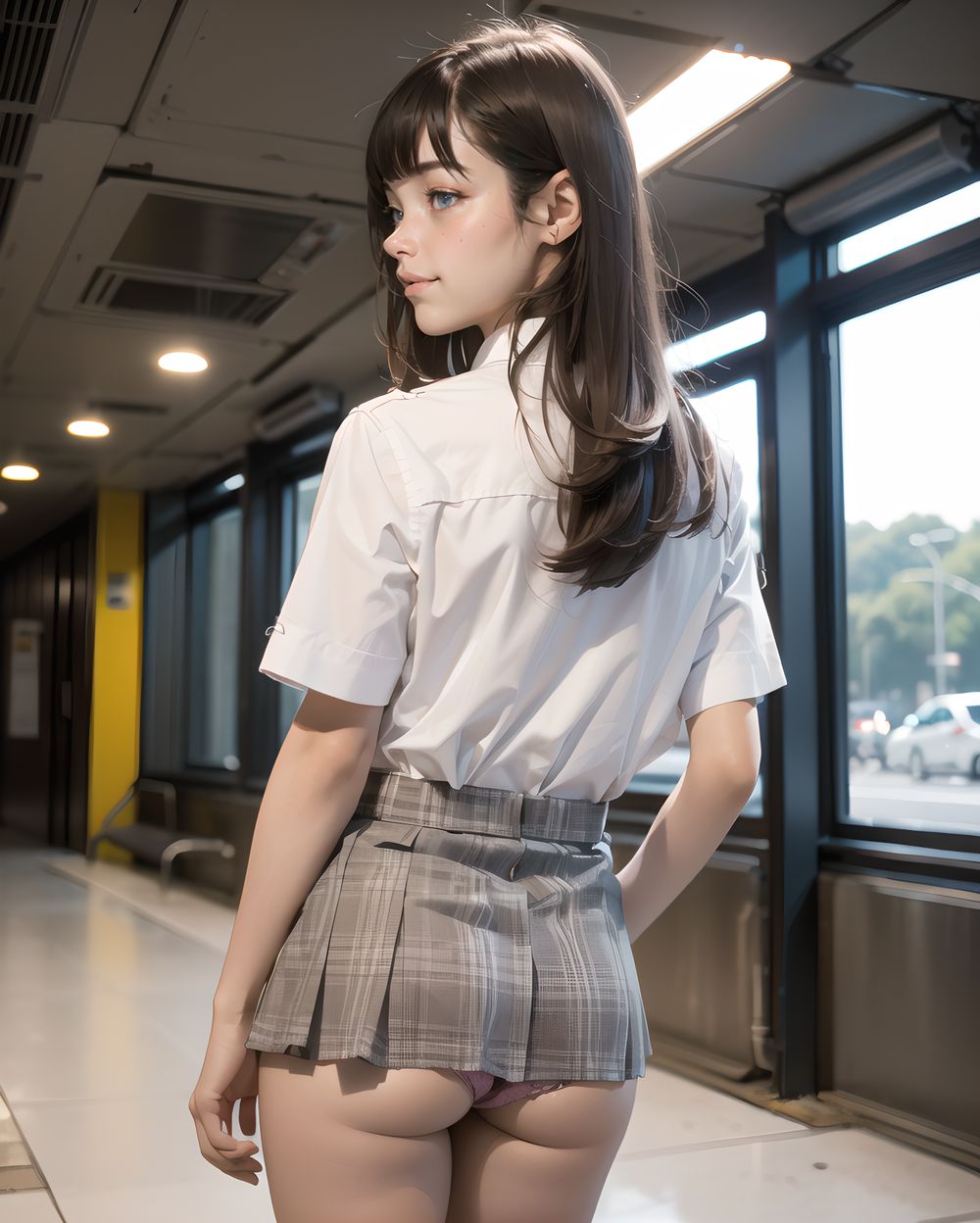 ?RUNA?

**Clothing and Naked Style**
(((White shirt, no bra:2, small  breasts fully exposed and clearly visible , smooth, lustrous, supple skin: 1.7))),

**Hentai and Perverted Elements**
(((((no bra:1.6))))), 
Semi-naked with clothes partially removed, bra askew exposing breasts, panties removed.
Poses include facing forward with closed labia exposed.
A flushed, bashful expression paired with sensual, glamorous poses.


**KAWAII**
(cute KAWAII girl with a perfect style, very detailed facial texture:1.3), (idol face:1.5), fine particles, (kawaii face:1.6), kind eyes,young face, childish,
(blushing smile expression:1.4),looking at me,beautiful skin, intricate details,artistic realism,(deep, dark eye colour),

**loli**
((Illegal photo shoots of lolicon girl, Short, Young-faced, an immature face and Small breasts, Illegal pornographic photos of girl, Underground erotic gravure photo:1.8)), 




(
looking embarrassed,  lifts her skirt to show her panties:1.9)
 and 
(clearly show her labia majora, labia minora, clitoris, and vagina,),

((A girl walks down a sunlit street in her uniform. Her skirt flutters lightly with the breeze. She holds a hand near the hem, almost out of habit. Her expression is calm, maybe even indifferent. Warm light, long shadows, a sense of routine,
undercut,copper hair,ice blue eyes,medium breasts,casual wear,envious,teen,Lying down,three quarter view,drooling):1.5) ,
((Standing on the ground with a skirt lifted, showing panties.):1.9),
Cornflower Blue satin bomber jacket (cropped),slipping slightly 

((A strong gust lifts her skirt completely. She reacts smoothly, pressing it down with one hand while glancing sideways. A bold glimpse of her underwear is visible. No shock on her face?only faint acknowledgment. Composed, practiced elegance in the chaos.
):1.8),

She stands again, backlit by the sun, both hands gently at her sides. Her skirt flutters just barely. Her lips curve in a soft, guilty smile. There?s no one around? yet her posture says she?s waiting. The air is still, but alive with anticipation.


(Flipping hair back with a skirt accidentally lifting, showing panties:1.8),
shaping panties,lace panties,Moss,
She stands still, clutching the hem of her skirt with trembling fingers. Her face is turned downward, cheeks glowing red. Her legs are drawn together. The air is still, but tension lingers. Medium shot, emotional realism.



(masterpiece, best quality, ultra-detailed, 8k, cinematic lighting, realistic textures),  
Japanese train station background, warm tones,  

Suburban Japanese train platform with modern glass panels and metallic pillars, soft afternoon sunlight reflecting on the train windows, warm color palette, calm breeze, clean composition, filmic lighting,  
  


(backlight, golden sunlight, cinematic shadow play, warm glow, photorealistic skin texture, full-body composition)




(frontal view:1.3), (close-up shot:1.2), (she leans forward cautiously:1.1)
Golden hour lighting bathes the destroyed city in warm light, casting dramatic shadows.
Collapsed wooden buildings, broken tile roofs, piles of rubble, and corroded high-rise structures surround her.

Zentangle textures, clear sky with scattered white clouds, a medieval fantasy mood in a ruined urban setting.
(post-apocalyptic:1.2), (medieval-style fantasy:1), (urban decay:1)

Character:
A 15-year-old girl, expressionless, head resting on her hands, cowboy shot.
Black hair with blunt bangs, bob cut, sharp ends (1.3), gray tsurime eyes (1.3), jitome.

She wears a school uniform:
(white collared shirt, tucked-in short sleeves, plain pattern:1), (red narrow ribbon:1.1)
(black and gray plaid pleated miniskirt:1.2), (white socks:1.2), loafers