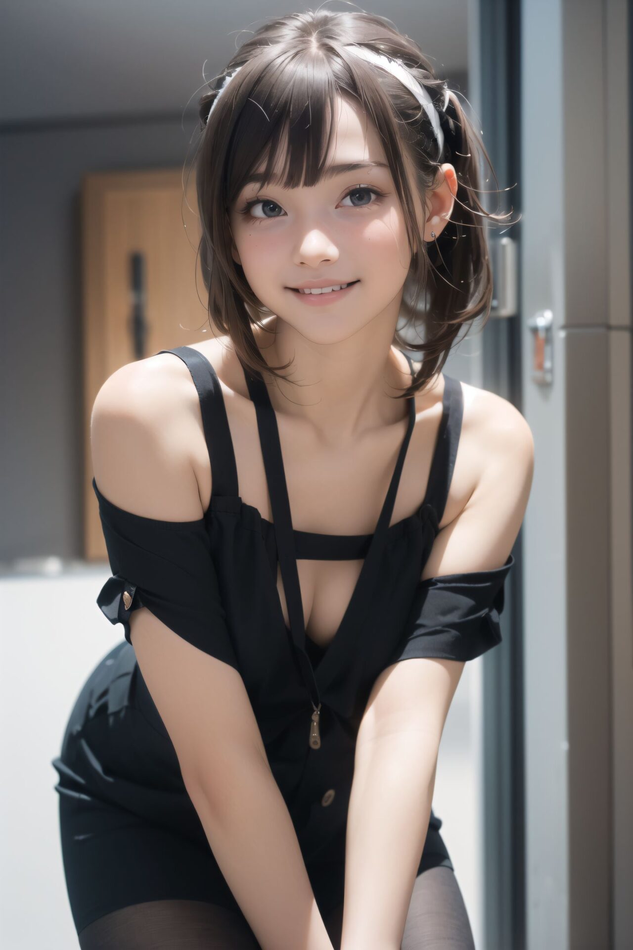 ?RUNA?
(masterpiece:1.3), (best quality:1.3),(photo-realistic:1.5),real person,
(cute girl:1.2),kawaii,idol face,(12 years old young girl:1.3),
BLAKE
Innocent pure and charming 16-year-old girl,
Innocent, youthful expression, gentle smile, shy demeanour,
Embarrassed Idol smile,
dark deep Blue green eyes, shining with purity,
stylish short cut, delicate flow of hair,
*
((
tulle dance dressMeant for balletits gauze layers showed off the lines of her thighs,,
transparent tights under soft lighting, nylon fibers highlighting skin tone beneath,,
Top riding up with movement, exposing the lower curve of her bust,,
?Why... are you looking at me...?? Her expression is one of surprise, her mouth slightly open and frozen. Her hands instinctively pull at the buttons of her uniform, trying to hide herself. Her eyes dart around, looking left and right.,,
Stall door locked, but shadow of feet visible underneath,,
**tight black jumpsuit** with strategic mesh cutouts (glancing over shoulder in low lighting),,
):1.8),
*
Facing the camera, making eye contact, embodying childlike wonder,
Soft, natural posture, youthful, graceful shot,
flirtatious eyes expression,, an ideal blend of innocence and enchantment,
Embodies the popular kawaii girl,
Elements of Lolita fashion, fresh and pure poses, exuding natural charm,
The low angle emphasises her kawaii and highlights the fine textures of her hair and clothes,
Natural light casts soft shadows and highlights the contours of her youthful face,
Bringing her into sharp focus,
High resolution, detailed graphics,
vivid colors, professional quality,
Ultra-high resolution, capturing every detail from individual strands of hair to the intricate fabrics of her costume,
Professional-grade clarity and contrast bring the vibrant colours to life,
(EasyNegativeV2:-1.5), (worst quality, low quality:-1.2),
(moles:-1.1),(spot on the skin:-1.2),(freckles:-1.3)
(bad-hands-5:-1.2), (negative_hand-neg:-1.1),
BLAKE
beautiful detailed eyes,
(baby face:1.4),
(smile:1.4),blush,(soft and smooth skin:1.2),(oily skin:1.2),
(medium breasts:1.2),
(bangs cut, beautiful hair:1.6),braids,Headband Alice band,
concept art,
texture,Exquisite and beautiful backgrounds,
absolutely resolution, ultra detaile,intricate,
(8k:1.3),CG, unity , 2k wallpaper,absurdres,