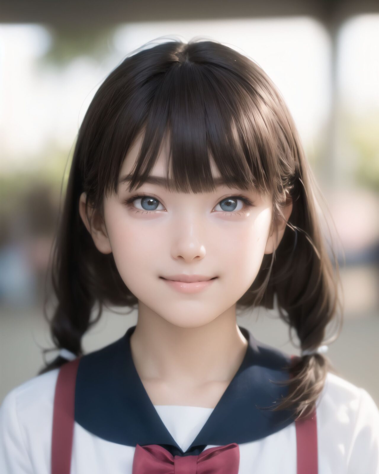 (masterpiece:1.3), (best quality:1.3),(photo-realistic:1.2),
(2 girls:1.8),(solo:-2.0),(cute girls:1.2),kawaii,idol face,(12 years old young girl:1.3),

BLAKE

Innocent pure and charming 16-year-old girl, 
Innocent, youthful expression, gentle smile, shy demeanour,

Embarrassed Idol smile,

dark deep Blue green eyes, shining with purity,
Silver hair, stylish short cut, delicate flow of hair, 





Facing the camera, making eye contact, embodying childlike wonder, 

Cowboy shot, 
Soft, natural posture, youthful, graceful shot, 


flirtatious eyes expression,, an ideal blend of innocence and enchantment, 
Embodies the popular kawaii girl,
Elements of Lolita fashion, fresh and pure poses, exuding natural charm, 


The low angle emphasises her kawaii and highlights the fine textures of her hair and clothes, 
Natural light casts soft shadows and highlights the contours of her youthful face, 


Bringing her into sharp focus,
Shallow depth of field with the *50mm F/1.2 lens for beautiful depth blur with her face in focus, 
High resolution, detailed graphics, 
vivid colors, professional quality,


Ultra-high resolution, capturing every detail from individual strands of hair to the intricate fabrics of her costume,
Professional-grade clarity and contrast bring the vibrant colours to life,


(EasyNegativeV2:-1.5), (worst quality, low quality:-1.2),
(moles:-1.1),(spot on the skin:-1.2),(freckles:-1.3)
 (bad-hands-5:-1.2), (negative_hand-neg:-1.1), 

BLAKE

(Each girl has the same appearance:-1.5),
(All the girls look the same,Same hair color,Same hairstyle,They look alike,They look exactly the same:-1.2),

light pink eyes,beautiful detailed eyes,
(baby face:1.4),
(smile:1.4),blush,(soft and smooth skin:1.2),(oily skin:1.2),
(medium breasts:1.2),

(bangs cut: 1.6), curly hair straight hair, front, pigtails: 1.4,
beautiful hair,

(School uniform:1.2),sailor suit,
cyberpunk world view, city naight,

(upper body:1.2),

concept art,
texture,Exquisite and beautiful backgrounds,
absolutely resolution, ultra detaile,intricate,
(8k:1.3),CG, unity , 2k wallpaper,absurdres,