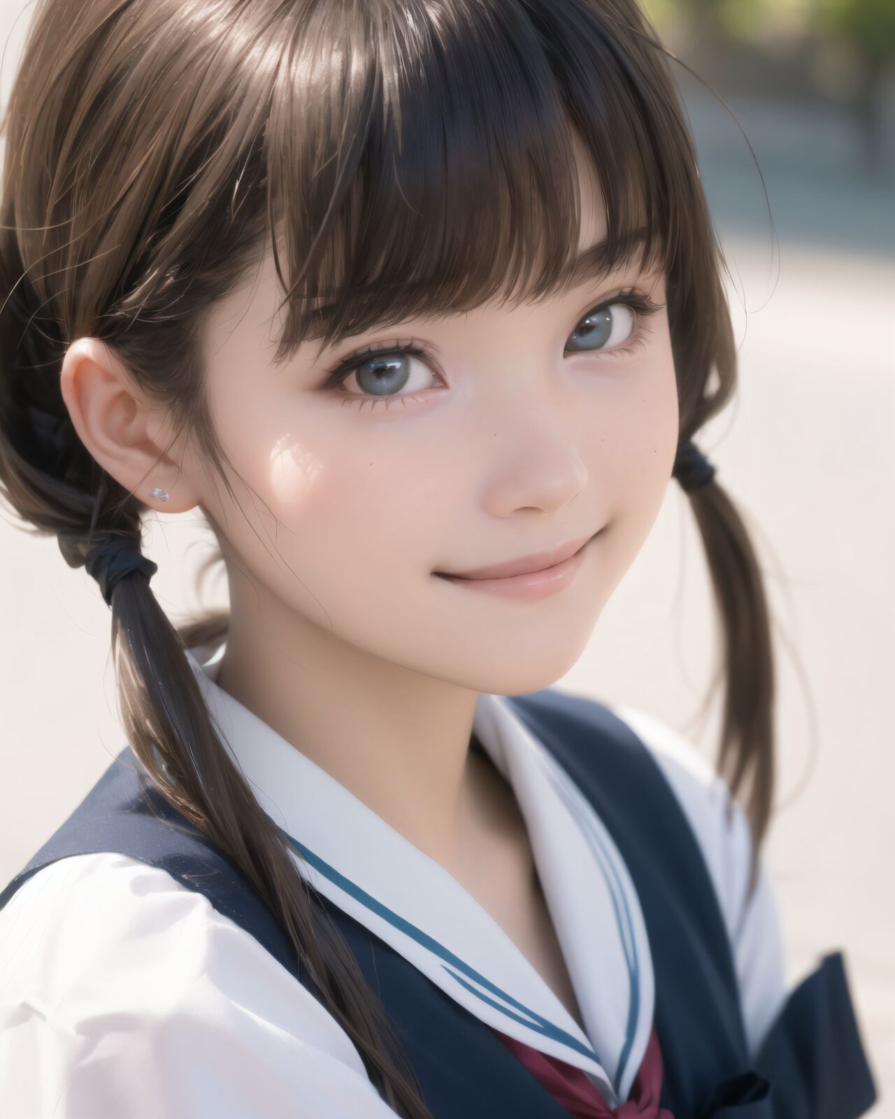 (masterpiece:1.3), (best quality:1.3),(photo-realistic:1.2),
(2 girls:1.8),(solo:-2.0),(cute girls:1.2),kawaii,idol face,(12 years old young girl:1.3),

BLAKE

Innocent pure and charming 16-year-old girl, 
Innocent, youthful expression, gentle smile, shy demeanour,

Embarrassed Idol smile,

dark deep Blue green eyes, shining with purity,
Silver hair, stylish short cut, delicate flow of hair, 





Facing the camera, making eye contact, embodying childlike wonder, 

Cowboy shot, 
Soft, natural posture, youthful, graceful shot, 


flirtatious eyes expression,, an ideal blend of innocence and enchantment, 
Embodies the popular kawaii girl,
Elements of Lolita fashion, fresh and pure poses, exuding natural charm, 


The low angle emphasises her kawaii and highlights the fine textures of her hair and clothes, 
Natural light casts soft shadows and highlights the contours of her youthful face, 


Bringing her into sharp focus,
Shallow depth of field with the *50mm F/1.2 lens for beautiful depth blur with her face in focus, 
High resolution, detailed graphics, 
vivid colors, professional quality,


Ultra-high resolution, capturing every detail from individual strands of hair to the intricate fabrics of her costume,
Professional-grade clarity and contrast bring the vibrant colours to life,


(EasyNegativeV2:-1.5), (worst quality, low quality:-1.2),
(moles:-1.1),(spot on the skin:-1.2),(freckles:-1.3)
 (bad-hands-5:-1.2), (negative_hand-neg:-1.1), 

BLAKE

(Each girl has the same appearance:-1.5),
(All the girls look the same,Same hair color,Same hairstyle,They look alike,They look exactly the same:-1.2),

light pink eyes,beautiful detailed eyes,
(baby face:1.4),
(smile:1.4),blush,(soft and smooth skin:1.2),(oily skin:1.2),
(medium breasts:1.2),

(bangs cut: 1.6), curly hair straight hair, front, pigtails: 1.4,
beautiful hair,

(School uniform:1.2),sailor suit,
cyberpunk world view, city naight,

(upper body:1.2),

concept art,
texture,Exquisite and beautiful backgrounds,
absolutely resolution, ultra detaile,intricate,
(8k:1.3),CG, unity , 2k wallpaper,absurdres,