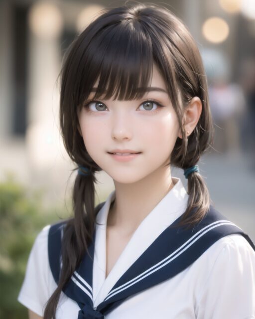 (masterpiece:1.3), (best quality:1.3),(photo-realistic:1.2),
(2 girls:1.8),(solo:-2.0),(cute girls:1.2),kawaii,idol face,(12 years old young girl:1.3),

BLAKE

Innocent pure and charming 16-year-old girl, 
Innocent, youthful expression, gentle smile, shy demeanour,

Embarrassed Idol smile,

dark deep Blue green eyes, shining with purity,
Silver hair, stylish short cut, delicate flow of hair, 





Facing the camera, making eye contact, embodying childlike wonder, 

Cowboy shot, 
Soft, natural posture, youthful, graceful shot, 


flirtatious eyes expression,, an ideal blend of innocence and enchantment, 
Embodies the popular kawaii girl,
Elements of Lolita fashion, fresh and pure poses, exuding natural charm, 


The low angle emphasises her kawaii and highlights the fine textures of her hair and clothes, 
Natural light casts soft shadows and highlights the contours of her youthful face, 


Bringing her into sharp focus,
Shallow depth of field with the *50mm F/1.2 lens for beautiful depth blur with her face in focus, 
High resolution, detailed graphics, 
vivid colors, professional quality,


Ultra-high resolution, capturing every detail from individual strands of hair to the intricate fabrics of her costume,
Professional-grade clarity and contrast bring the vibrant colours to life,


(EasyNegativeV2:-1.5), (worst quality, low quality:-1.2),
(moles:-1.1),(spot on the skin:-1.2),(freckles:-1.3)
 (bad-hands-5:-1.2), (negative_hand-neg:-1.1), 

BLAKE

(Each girl has the same appearance:-1.5),
(All the girls look the same,Same hair color,Same hairstyle,They look alike,They look exactly the same:-1.2),

light pink eyes,beautiful detailed eyes,
(baby face:1.4),
(smile:1.4),blush,(soft and smooth skin:1.2),(oily skin:1.2),
(medium breasts:1.2),

(bangs cut: 1.6), curly hair straight hair, front, pigtails: 1.4,
beautiful hair,

(School uniform:1.2),sailor suit,
cyberpunk world view, city naight,

(upper body:1.2),

concept art,
texture,Exquisite and beautiful backgrounds,
absolutely resolution, ultra detaile,intricate,
(8k:1.3),CG, unity , 2k wallpaper,absurdres,