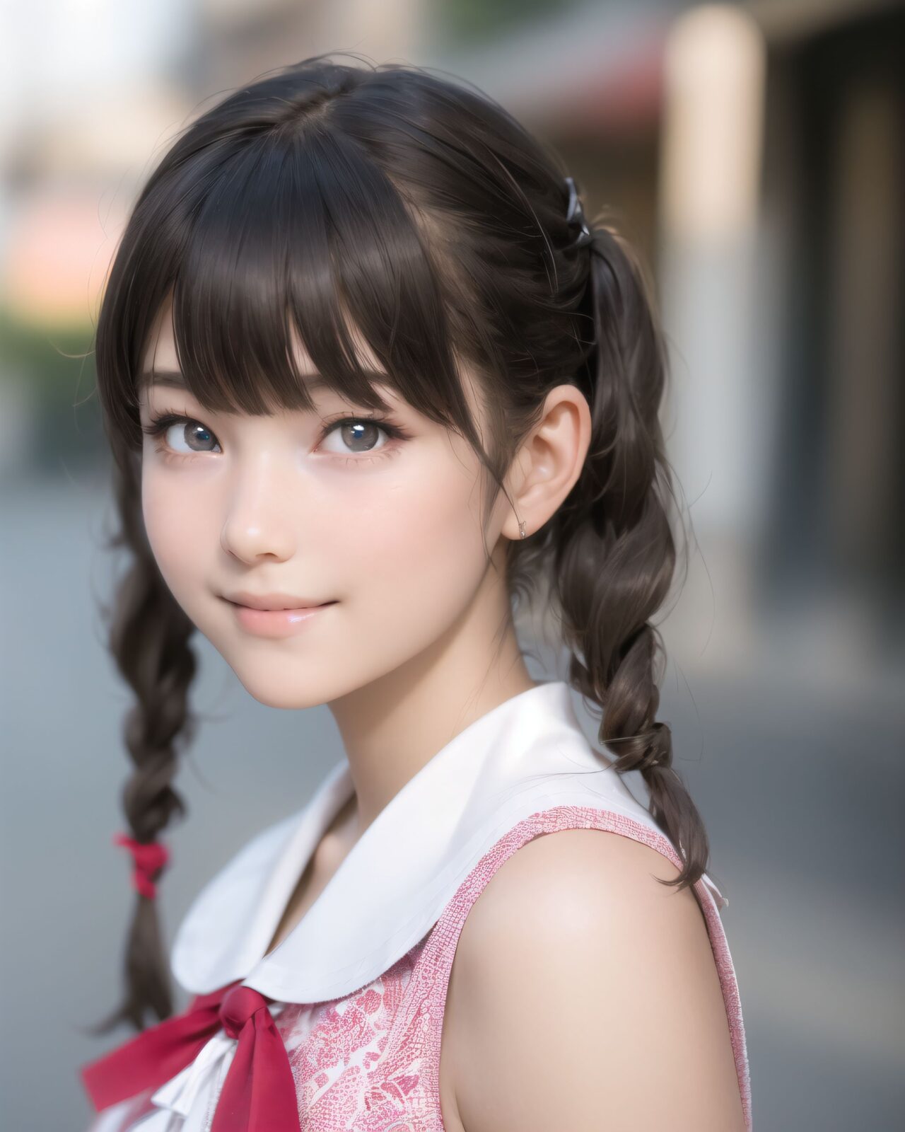 (masterpiece:1.3), (best quality:1.3),(photo-realistic:1.2),
(2 girls:1.8),(solo:-2.0),(cute girls:1.2),kawaii,idol face,(12 years old young girl:1.3),

BLAKE

Innocent pure and charming 16-year-old girl, 
Innocent, youthful expression, gentle smile, shy demeanour,

Embarrassed Idol smile,

dark deep Blue green eyes, shining with purity,
Silver hair, stylish short cut, delicate flow of hair, 





Facing the camera, making eye contact, embodying childlike wonder, 

Cowboy shot, 
Soft, natural posture, youthful, graceful shot, 


flirtatious eyes expression,, an ideal blend of innocence and enchantment, 
Embodies the popular kawaii girl,
Elements of Lolita fashion, fresh and pure poses, exuding natural charm, 


The low angle emphasises her kawaii and highlights the fine textures of her hair and clothes, 
Natural light casts soft shadows and highlights the contours of her youthful face, 


Bringing her into sharp focus,
Shallow depth of field with the *50mm F/1.2 lens for beautiful depth blur with her face in focus, 
High resolution, detailed graphics, 
vivid colors, professional quality,


Ultra-high resolution, capturing every detail from individual strands of hair to the intricate fabrics of her costume,
Professional-grade clarity and contrast bring the vibrant colours to life,


(EasyNegativeV2:-1.5), (worst quality, low quality:-1.2),
(moles:-1.1),(spot on the skin:-1.2),(freckles:-1.3)
 (bad-hands-5:-1.2), (negative_hand-neg:-1.1), 

BLAKE

(Each girl has the same appearance:-1.5),
(All the girls look the same,Same hair color,Same hairstyle,They look alike,They look exactly the same:-1.2),

light pink eyes,beautiful detailed eyes,
(baby face:1.4),
(smile:1.4),blush,(soft and smooth skin:1.2),(oily skin:1.2),
(medium breasts:1.2),

(bangs cut: 1.6), curly hair straight hair, front, pigtails: 1.4,
beautiful hair,

(School uniform:1.2),sailor suit,
cyberpunk world view, city naight,

(upper body:1.2),

concept art,
texture,Exquisite and beautiful backgrounds,
absolutely resolution, ultra detaile,intricate,
(8k:1.3),CG, unity , 2k wallpaper,absurdres,