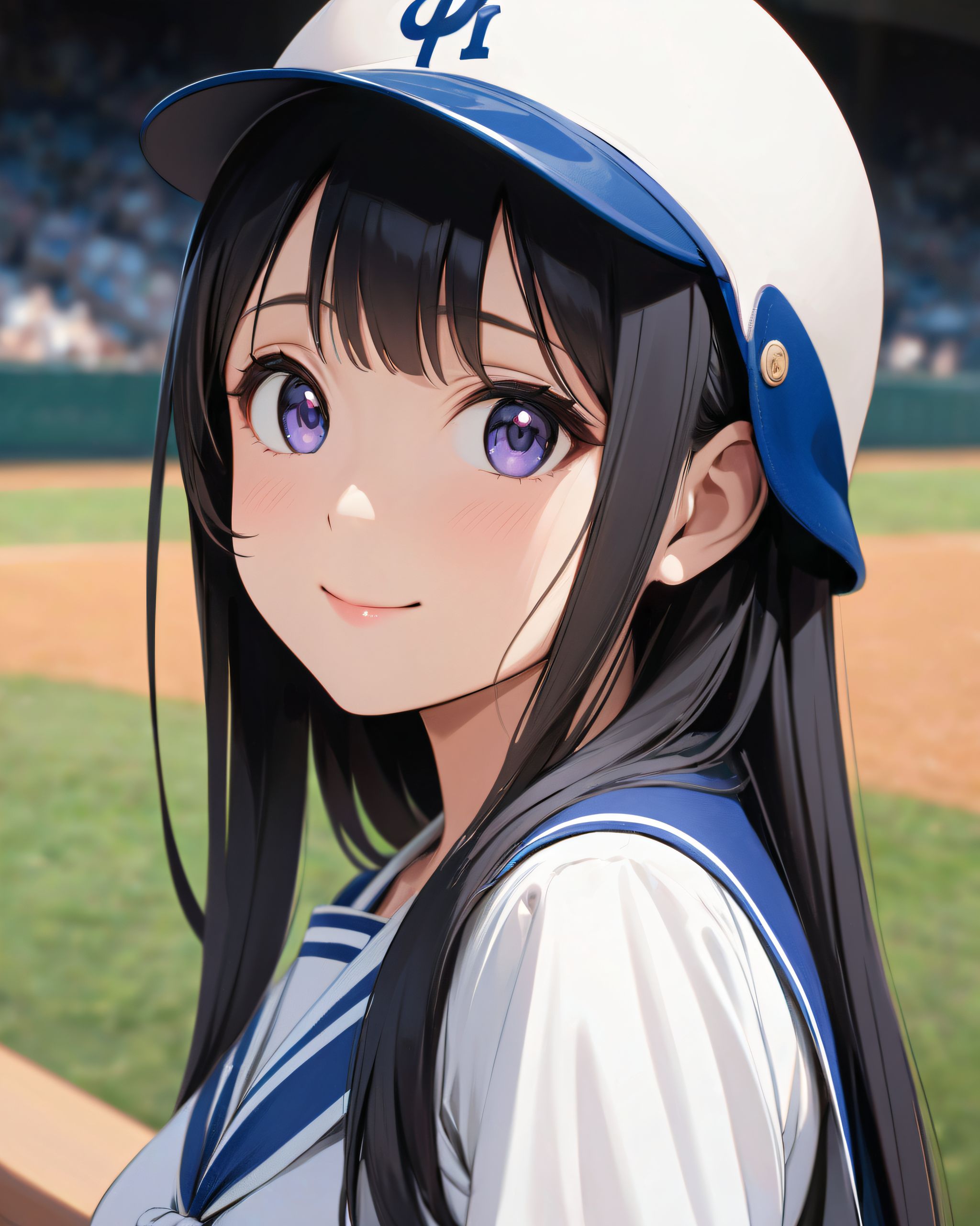 A translucent japanese beautiful attractive and childish face and figure neat and clean pretty school girl,
(beautiful medium breasts:1.6), clad in a school uniform, She wears her hair in a youthful style and possesses a cute face,
((upper body shot):1.26),

(She is in baseball ground put on uniuform:1.7), (she is embarrassed),
(Baseball helmet:1.2),

(4k, ultra high res, best quality, masterpiece:1.2), (photo realistic:1.4), (studio lighting),exceptionally detailed RAW color photo, professional-grade photograph,(4k, ultra high res, best quality, masterpiece:1.2), (photo realistic:1.4), (studio lighting),exceptionally detailed RAW color photo, professional-grade photograph,



dynamic angle,(leaning forward),
moderately normal perky breasts, happiness, depth of field, girl's mind world,

a gentle light illuminates the many items in the room.
The girl is wearing a confident smile.
The whole screen is a scene where extasy elements and her erotic-kawaii charm fuse together.


A high detail photo of a young Japanese girl with a shy yet overwhelmed expression, similar to the character in the reference image.
She should look as if she is caught in an emotional mix of nervousness and excitement, her cheeks flushed deeply, and her eyes wide with a hint of tears welling up, reflecting her vulnerability and hesitation.
The character is named **Miseru-ko**, reflecting her playful desire to show herself, but now with an added layer of innocence and reluctance.

She has long black hair that falls past her shoulders,


The photo should focus on her **facial expressions?wide eyes with tears, flushed cheeks, and a slightly trembling, unsure smile**, capturing the tension between her desires and her hesitation. The anime-inspired art style should use bright, vibrant tones, bringing out her emotional conflict while keeping the overall atmosphere charming and a bit playful.